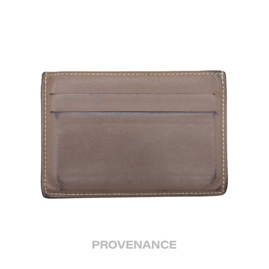 🔴 Hermes Citizen Twill Card Wallet - Etoupe Swift Leather