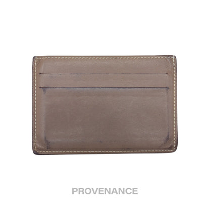 🔴 Hermes Citizen Twill Card Wallet - Etoupe Swift Leather