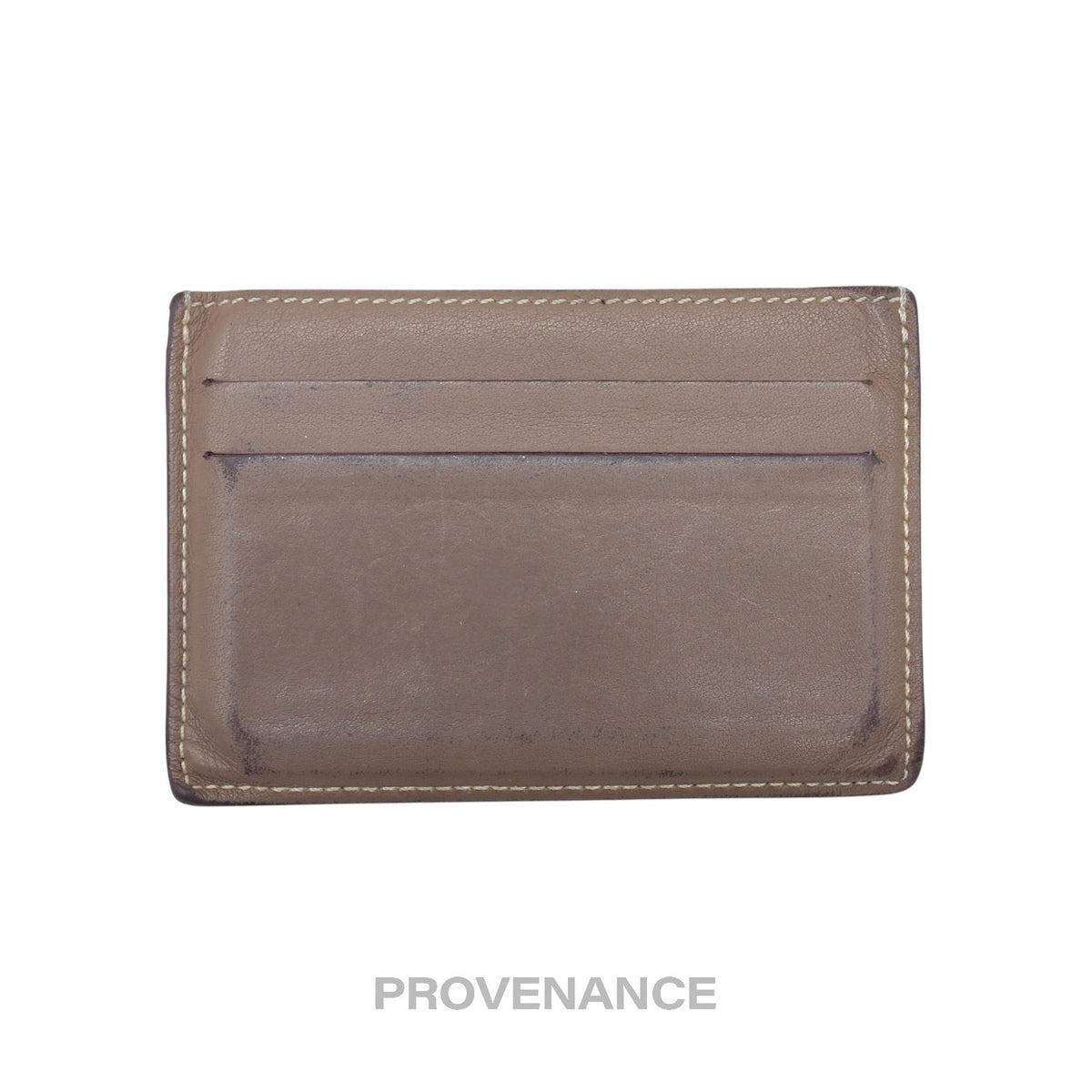 🔴 Hermes Citizen Twill Card Wallet - Etoupe Swift Leather