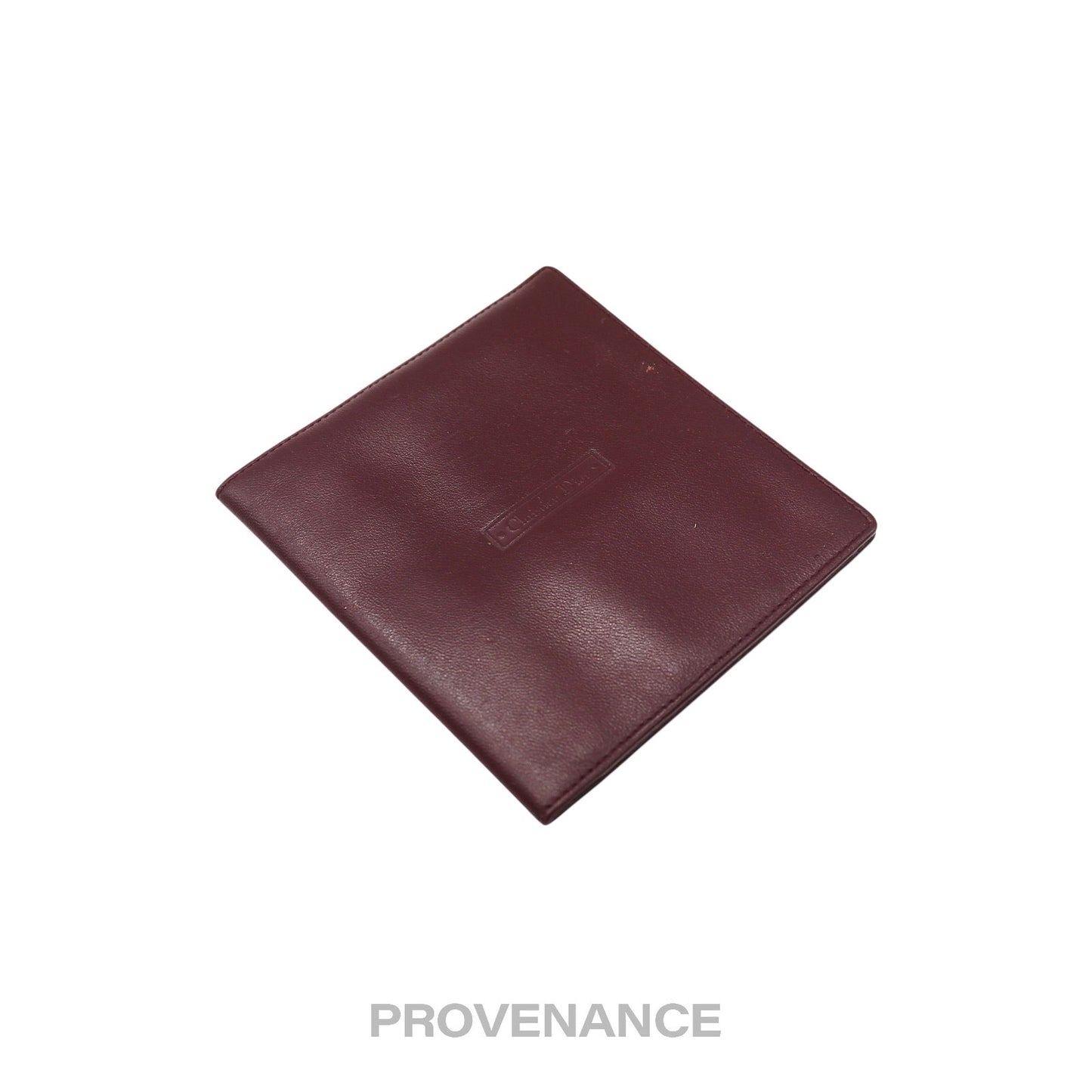 🔴 Christian Dior Bifold Wallet - Burgundy Calfskin Leather