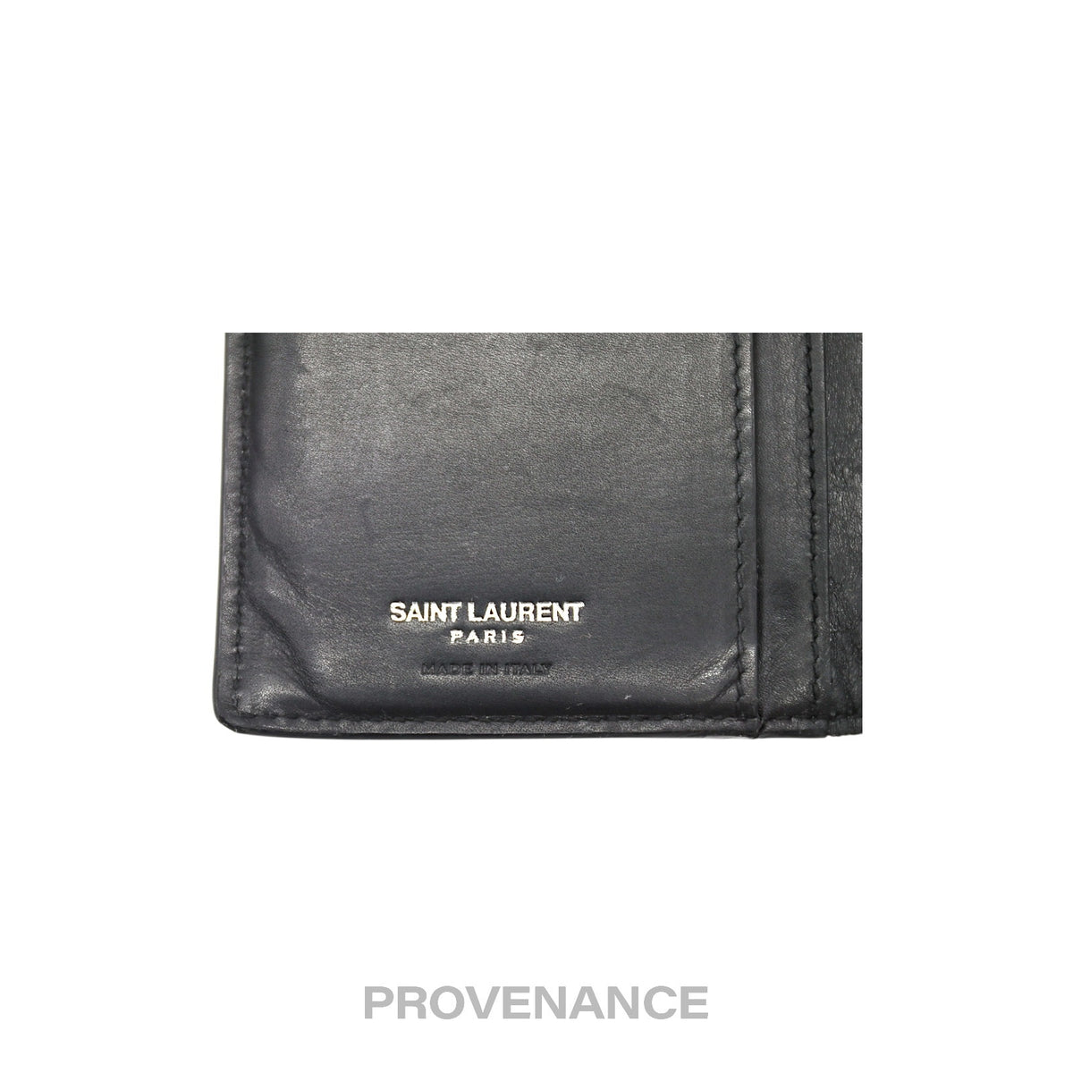 🔴 Saint Laurent Paris SLP Long Wallet - Black Calfskin Leather