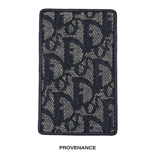 🔴 Dior Trotter Card Holder Wallet - Monogram Navy