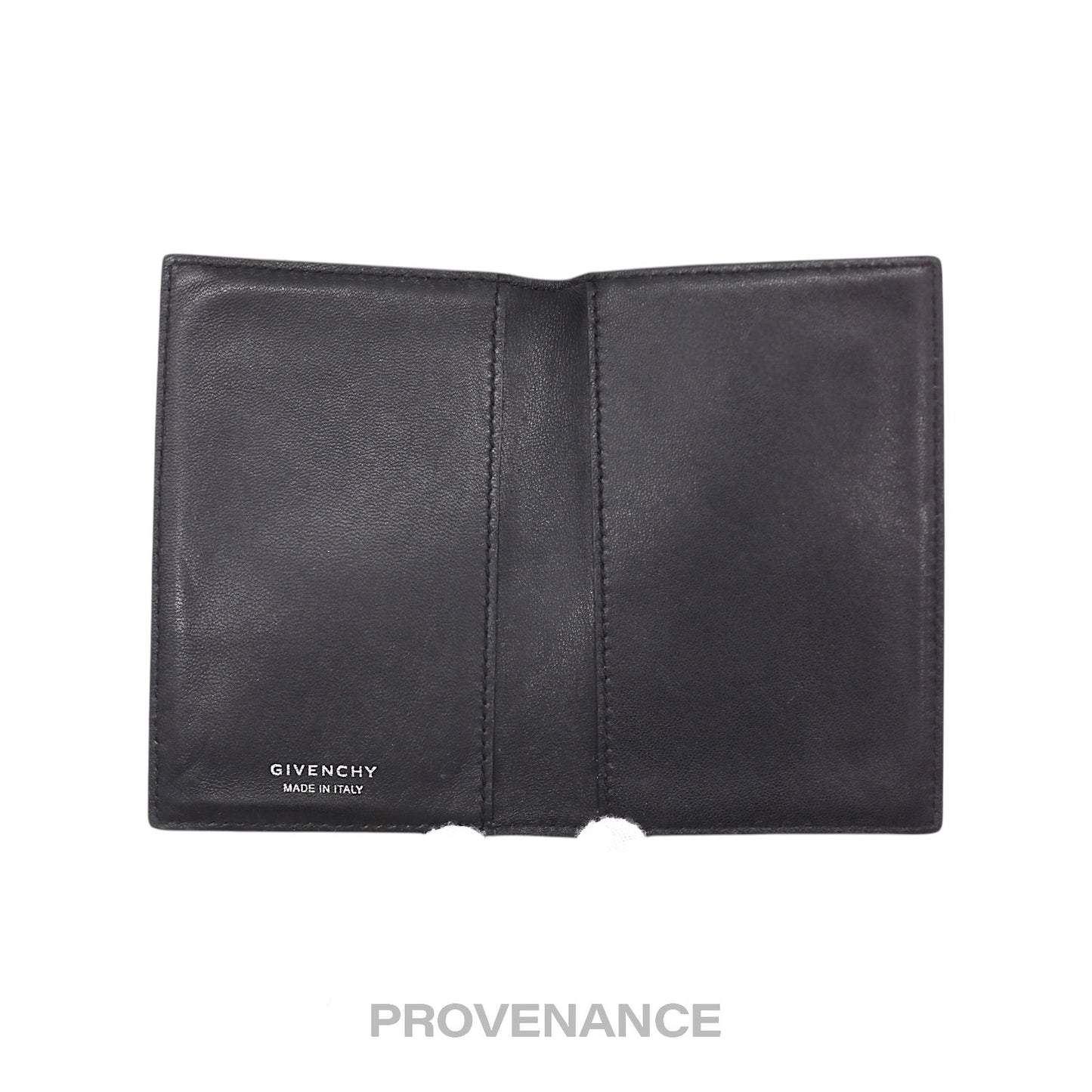 🔴 Givenchy Card Holder Wallet - Floral Black Leather
