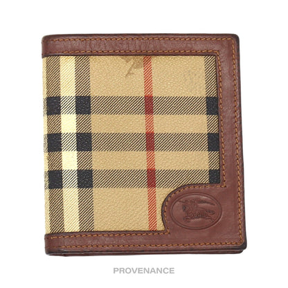 🔴 Burberry Bifold Wallet - Nova Check Brown