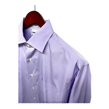 🔴 J. P. Tilford x Harry Rosen Shirt - Purple Striped 15.5