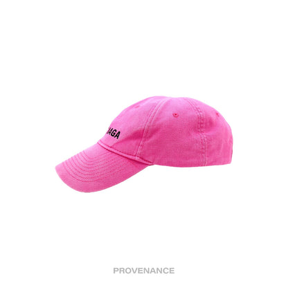 🔴 Balenciaga Embroidered Logo Cap - Washed Pink