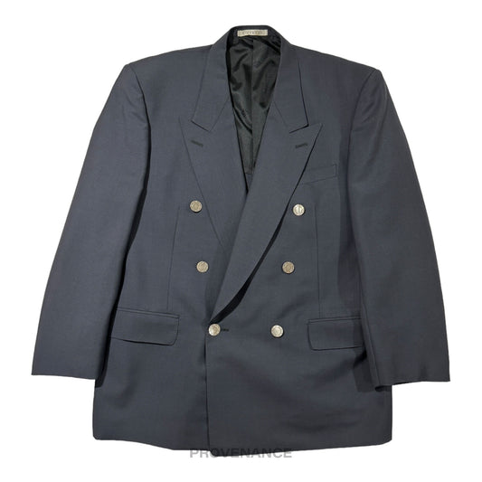 🔴 Givenchy Double Breasted Peak Lapel Jacket - Navy 38