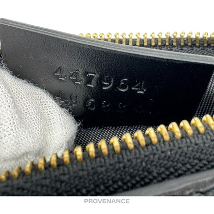 🔴 Gucci Key Pouch Cles - Black GG Guccissima Leather
