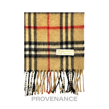 🔴 Vintage Burberrys Scarf Nova Check 100% PURE CASHMERE