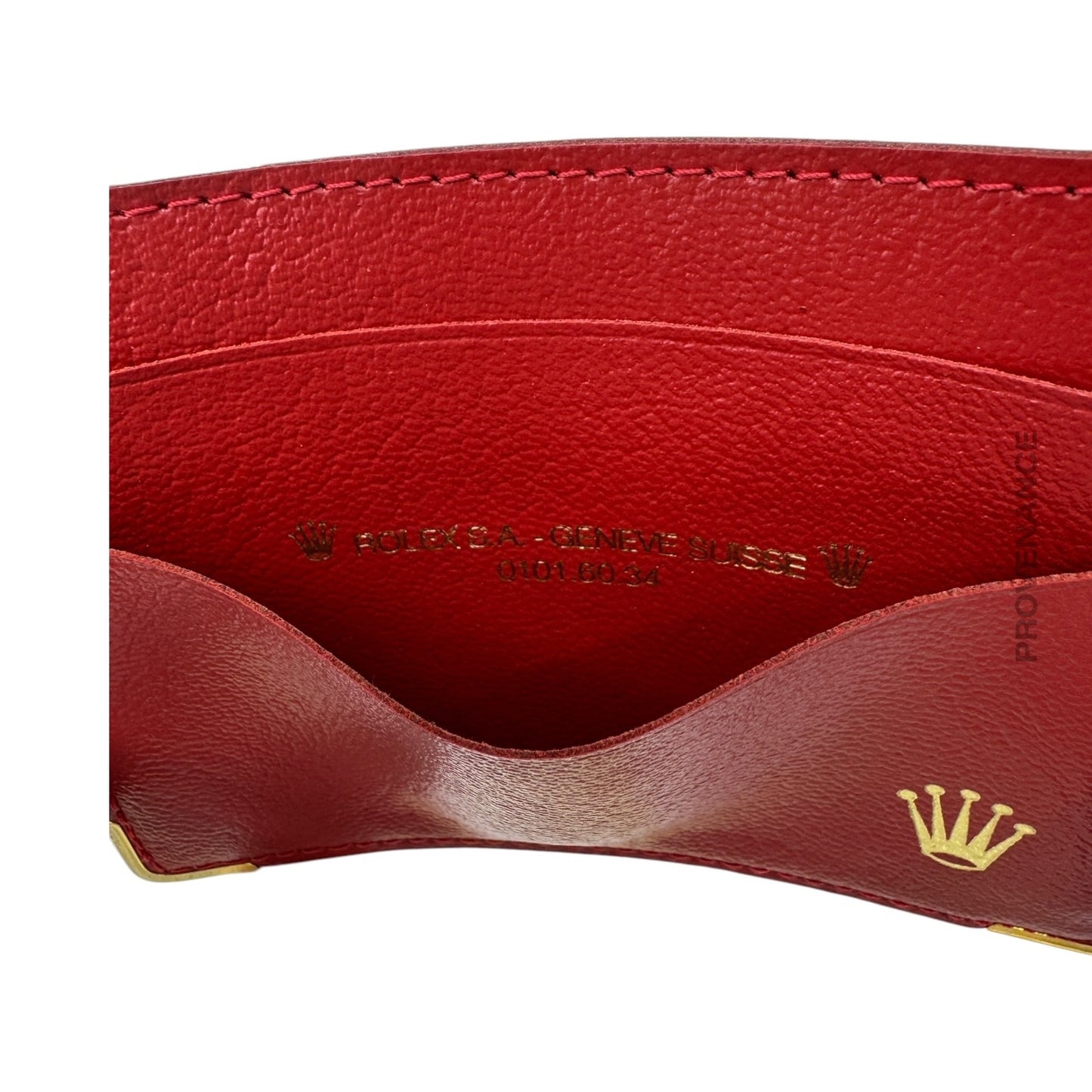 🔴 Rolex Card Holder Wallet - Red Leather II