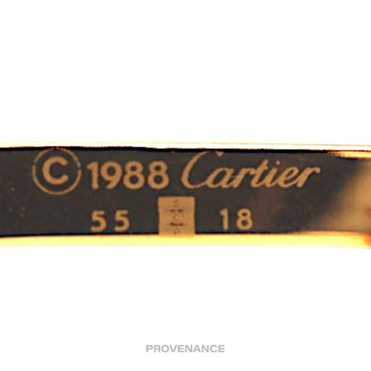 🔴 Cartier Saphir Vintage Sunglasses - Gold/Blue