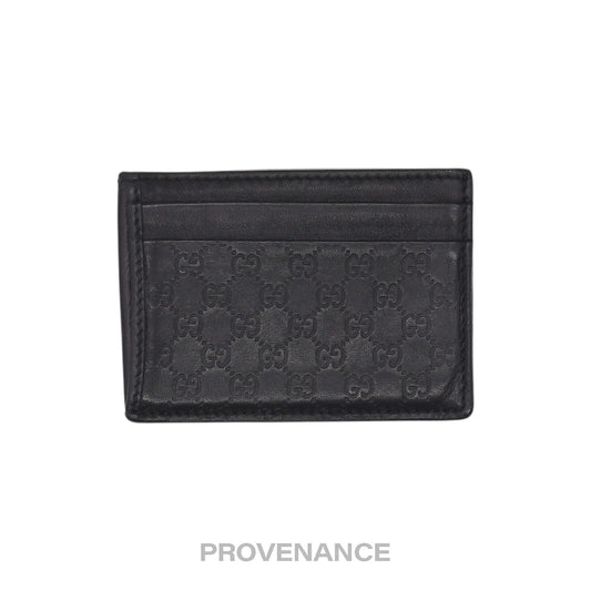 🔴 Gucci Card Holder Wallet - Black MicroGuccissima