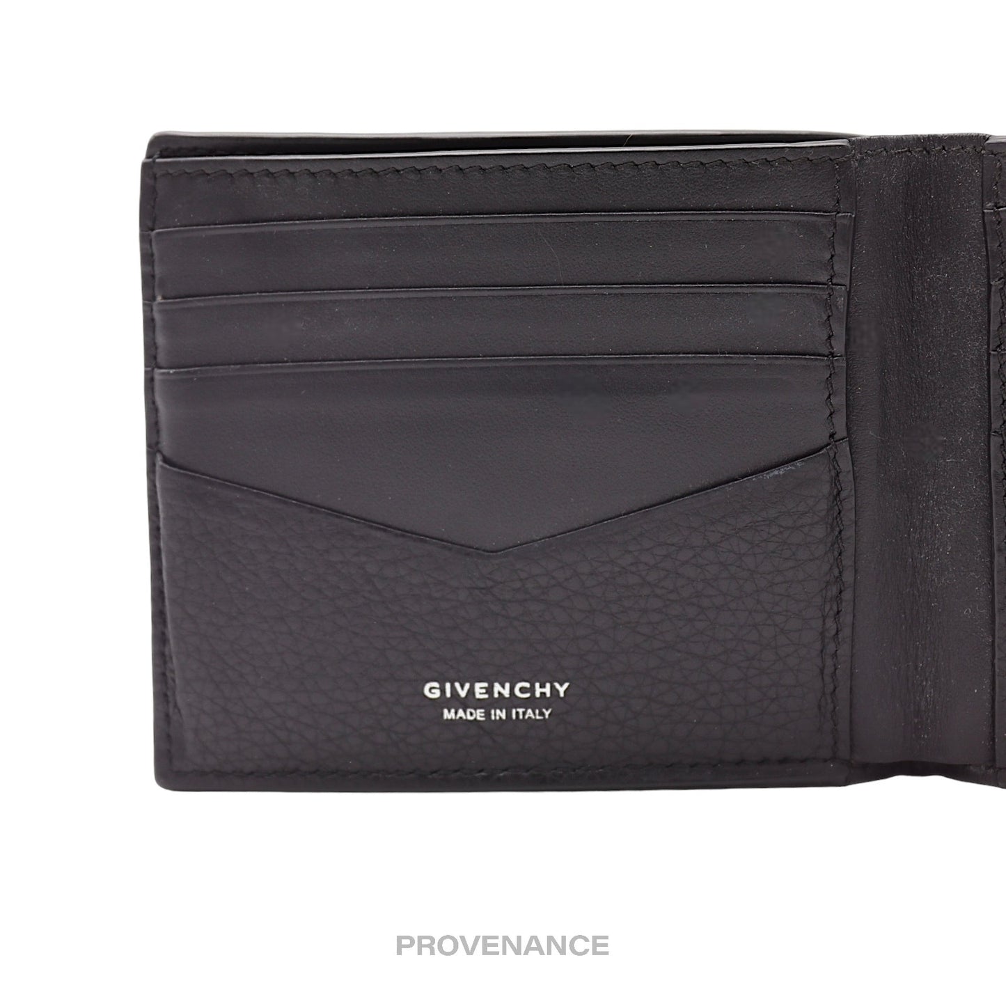 🔴 Givenchy 4G Logo 8CC Bifold Wallet - Black Leather