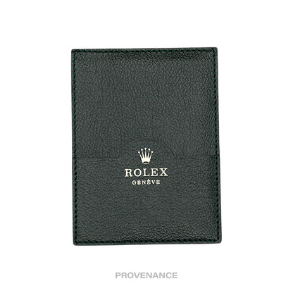 🔴 Rolex Card Holder Wallet - Green Leather