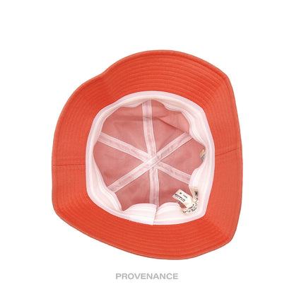 🔴 Balenciaga Embroidered Logo Bucket Hat - Peach