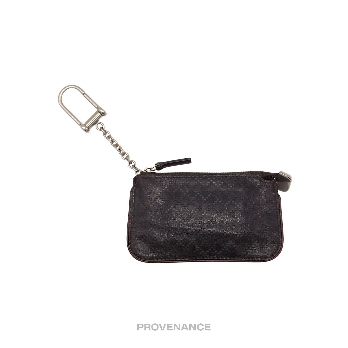 🔴 Gucci Key Pouch Cles - Chocolate Diamante Leather