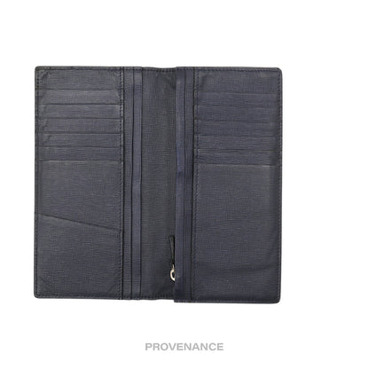 🔴 Fendi Long Wallet - Midnight Blue FF Zucca