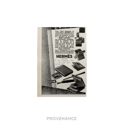 🔴 Hermes Antique Vintage Newsprint Ad - HERMÈS SELLIER