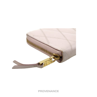 🔴 Givenchy Zip Long Wallet - Blush Quilted Leather Gold