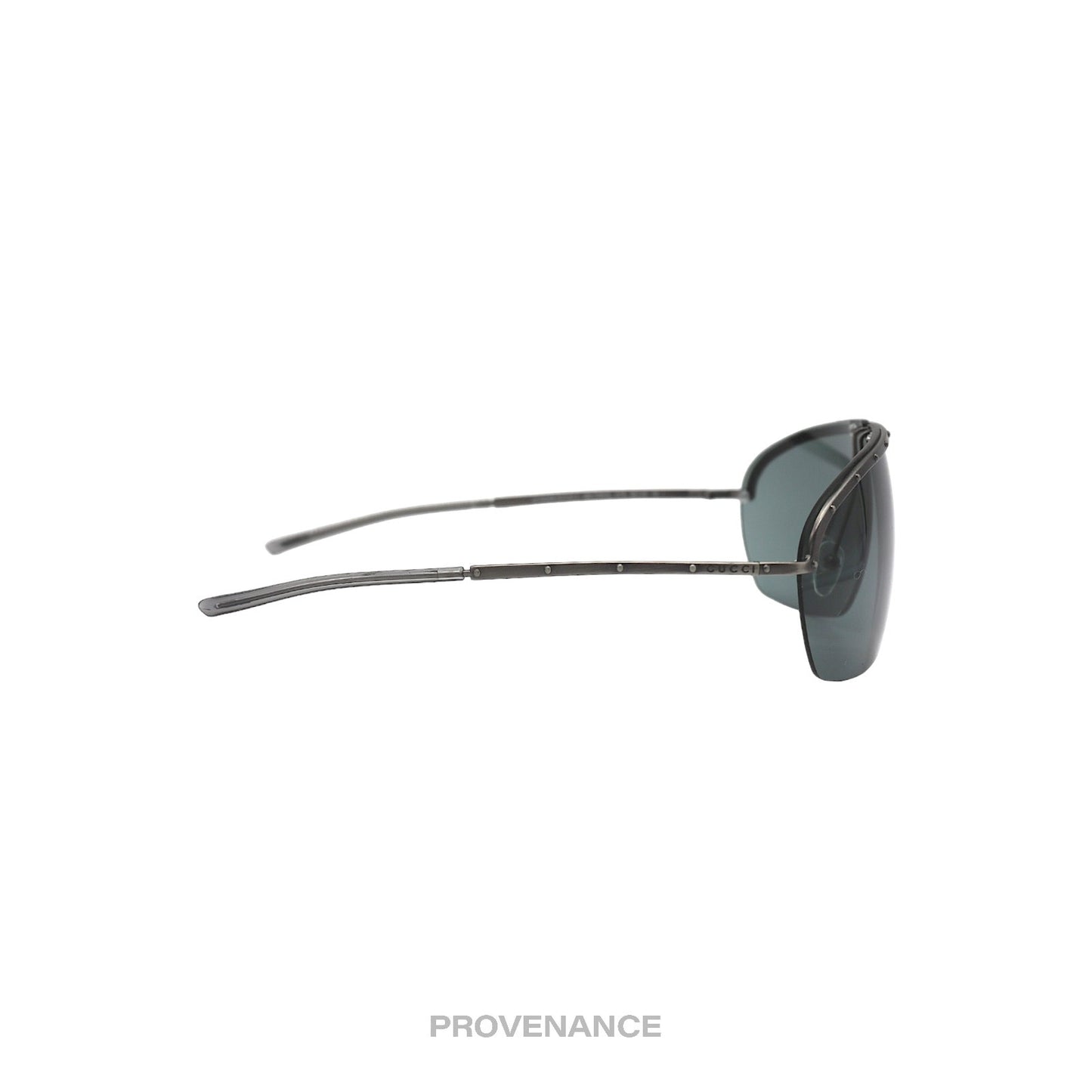 🔴 Gucci Vintage Shield Sunglasses - Gunmetal