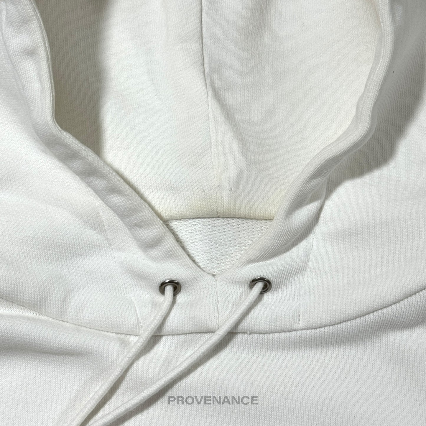 🔴  Saint Laurent Paris SLP Logo Hoodie - White Size XS