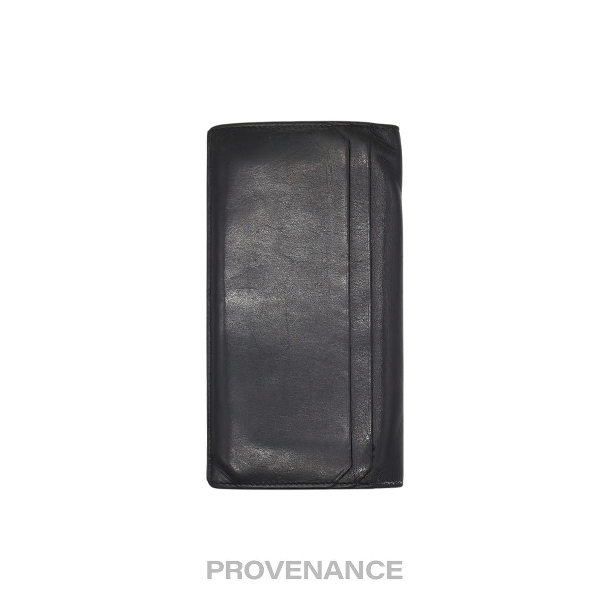 🔴 Saint Laurent Paris SLP Long Wallet - Black Calfskin Leather