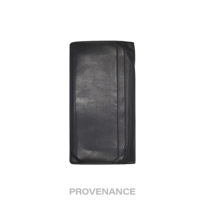 🔴 Saint Laurent Paris SLP Long Wallet - Black Calfskin Leather