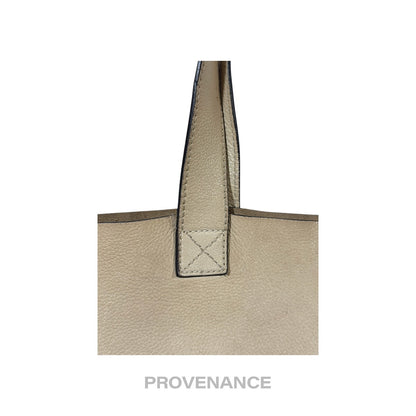 🔴 Gucci GG Vintage Logo Tote Bag - Off-White Leather