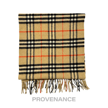 🔴 Vintage Burberrys Scarf Nova Check 100% PURE CASHMERE
