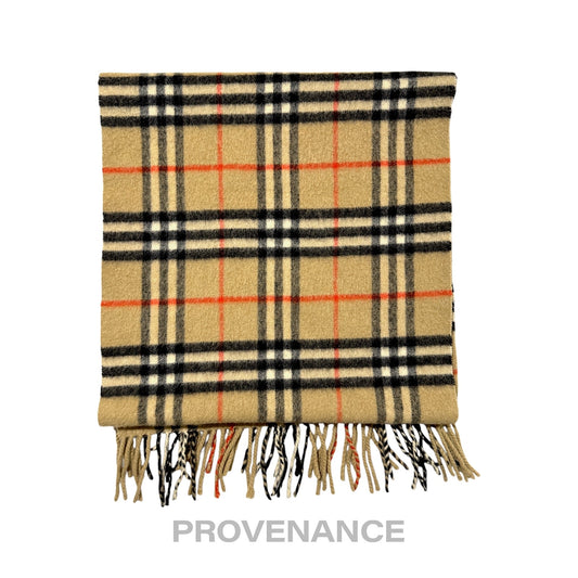 🔴 Vintage Burberrys Scarf Nova Check 100% PURE CASHMERE