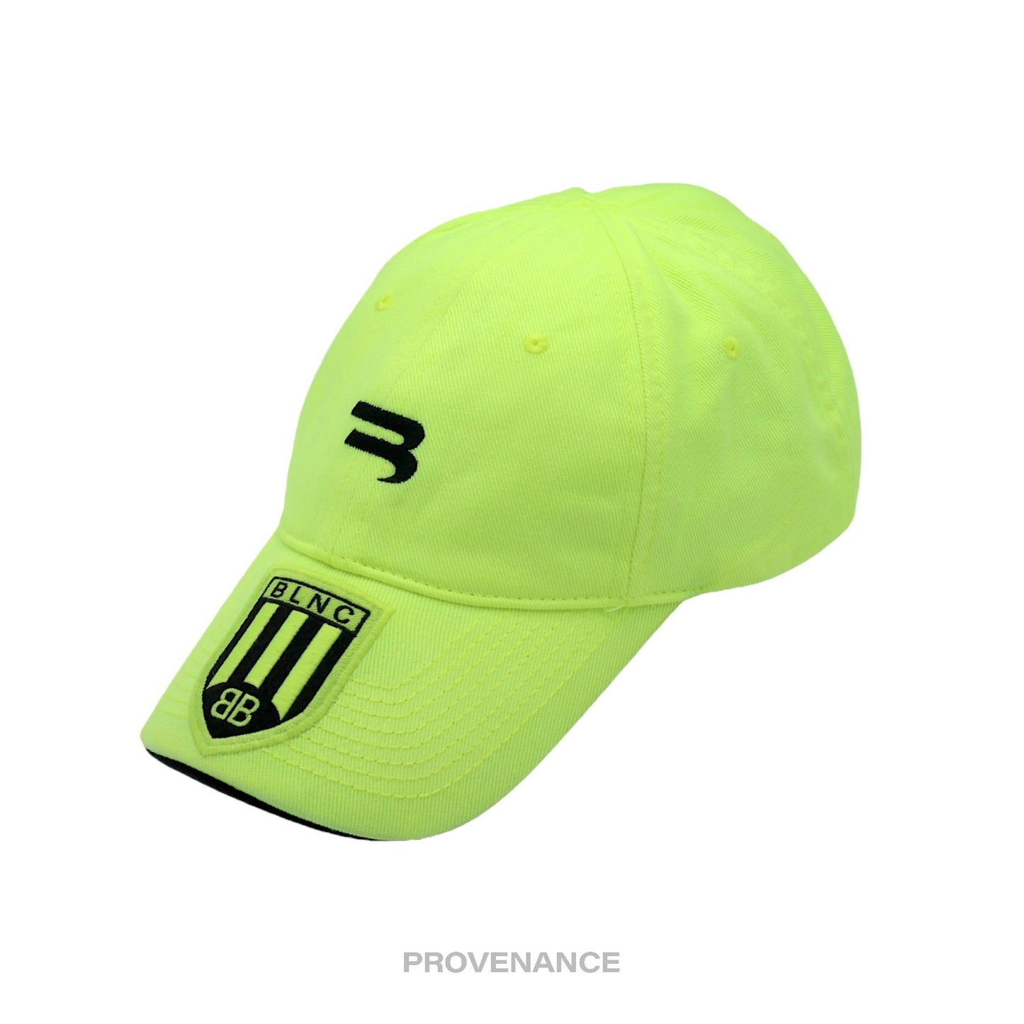 🔴 Balenciaga Soccer Crest Embroidered Logo Cap - Neon