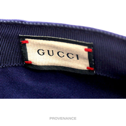 🔴 Gucci Eschatology Patch Logo Hat Cap - Blue