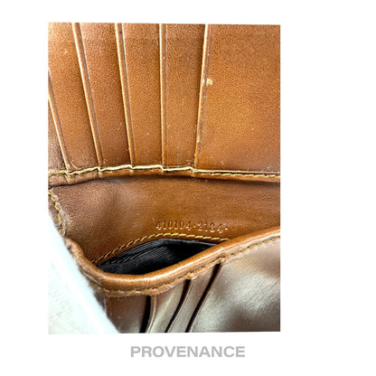 🔴 Gucci Trifold Snap Wallet - GG Supreme Brown