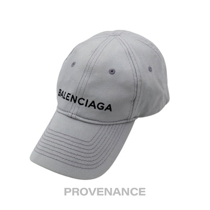 🔴  Balenciaga Embroidered Logo Cap - Grey