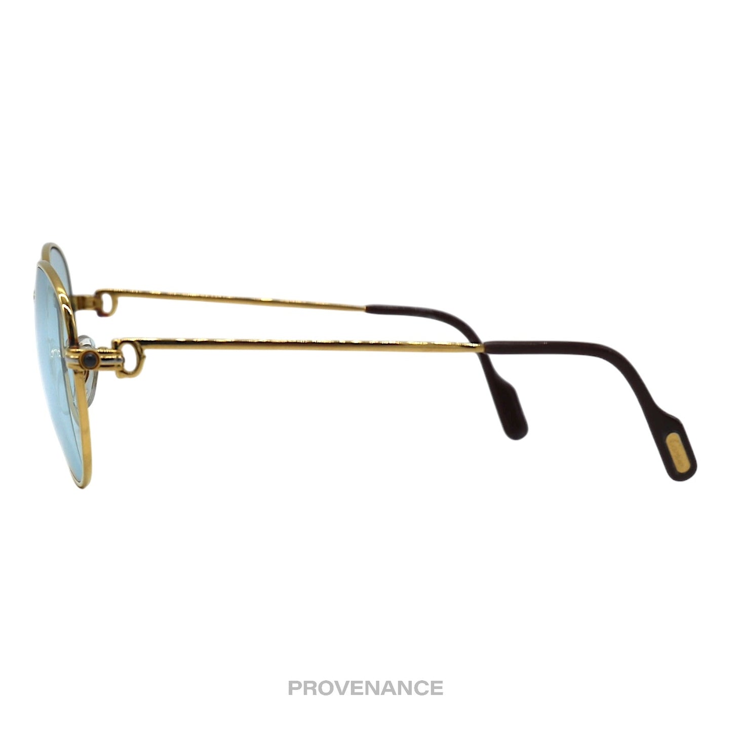 🔴 Cartier Saphir Vintage Sunglasses - Gold/Blue