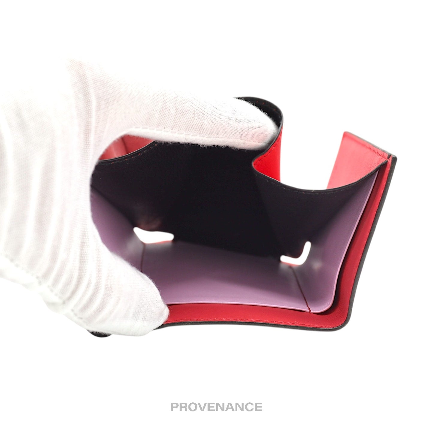 🔴 Givenchy Trifold Wallet - Two Tone Pink Red Leather