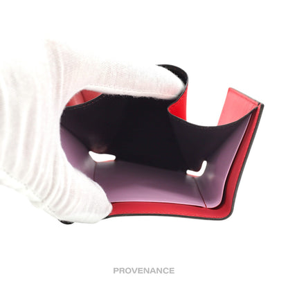 🔴 Givenchy Trifold Wallet - Two Tone Pink Red Leather