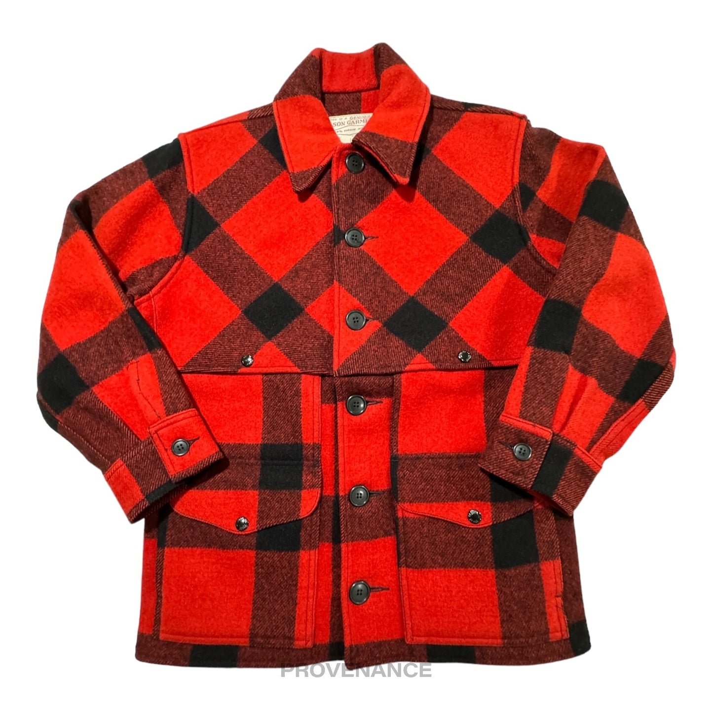 🔴 Filson Double Mackinaw Cruiser - Red/Black Plaid 36