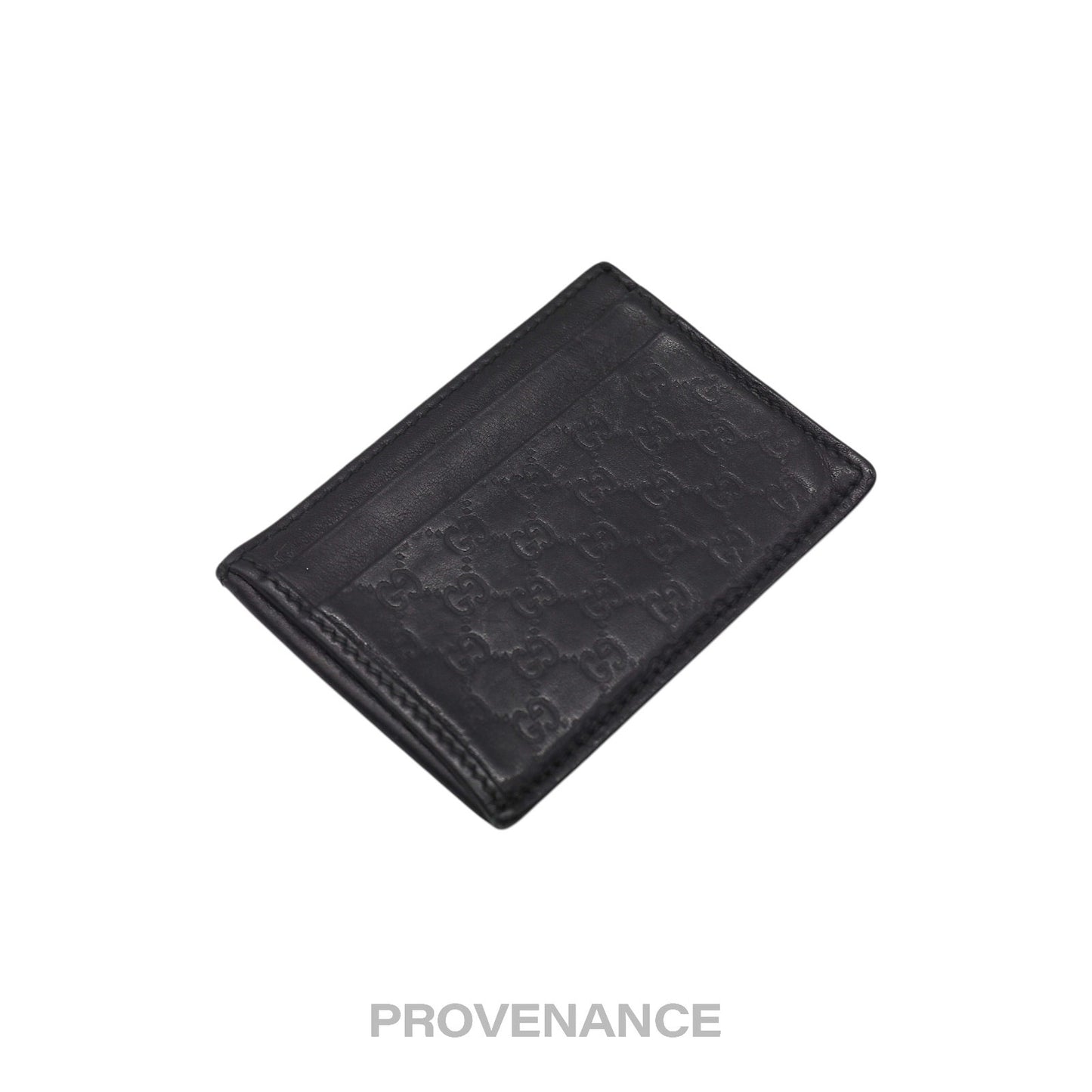 🔴 Gucci Card Holder Wallet - Black MicroGuccissima