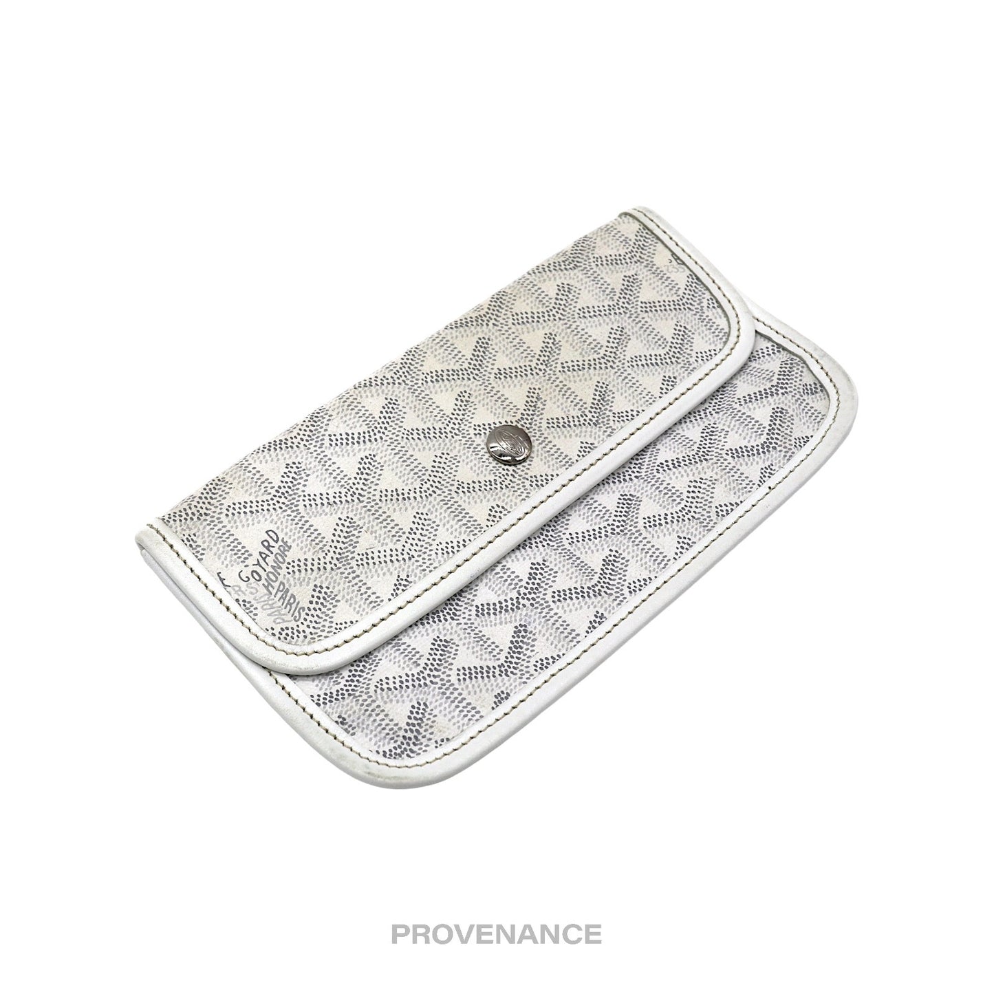 🔴 Goyard St. Louis Pouch Wallet - White Goyardine