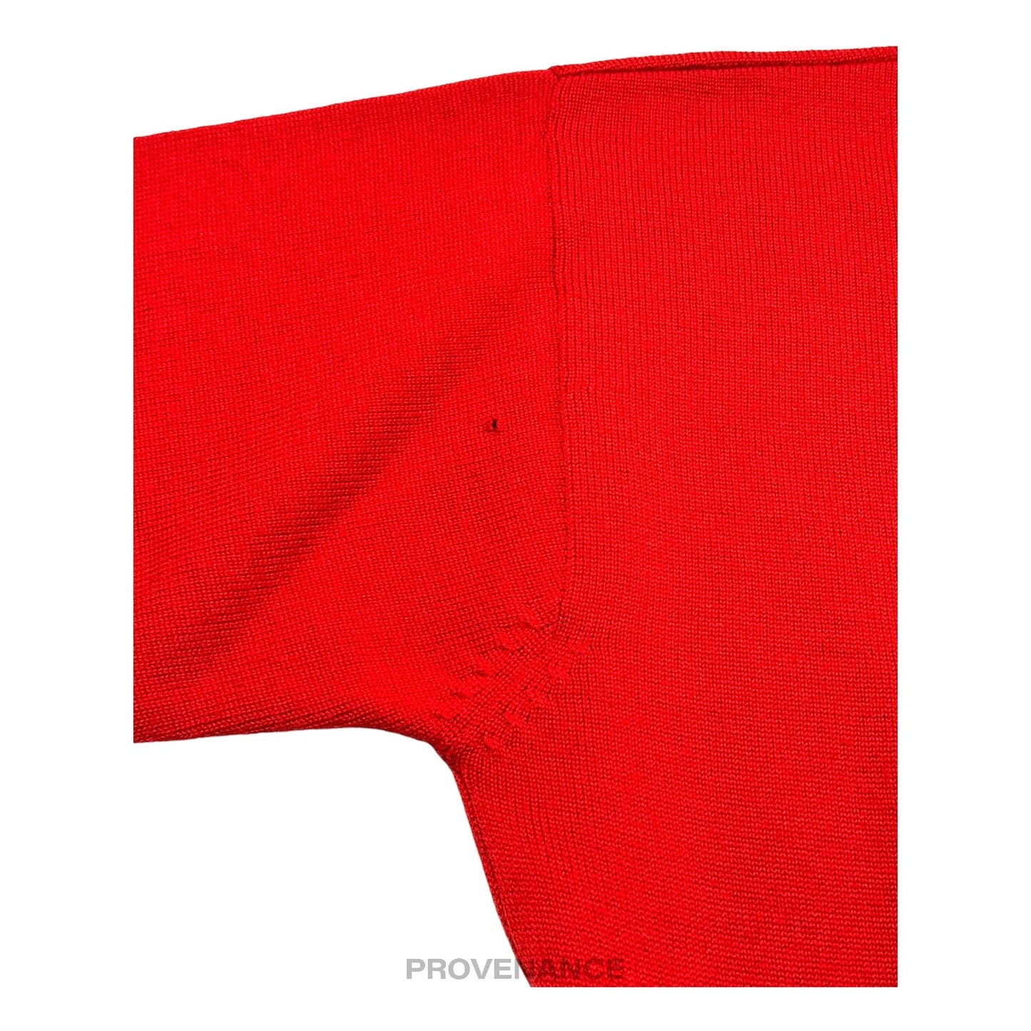 🔴 Balenciaga Sports Golf Crewneck Wool Sweatshirt - Red L