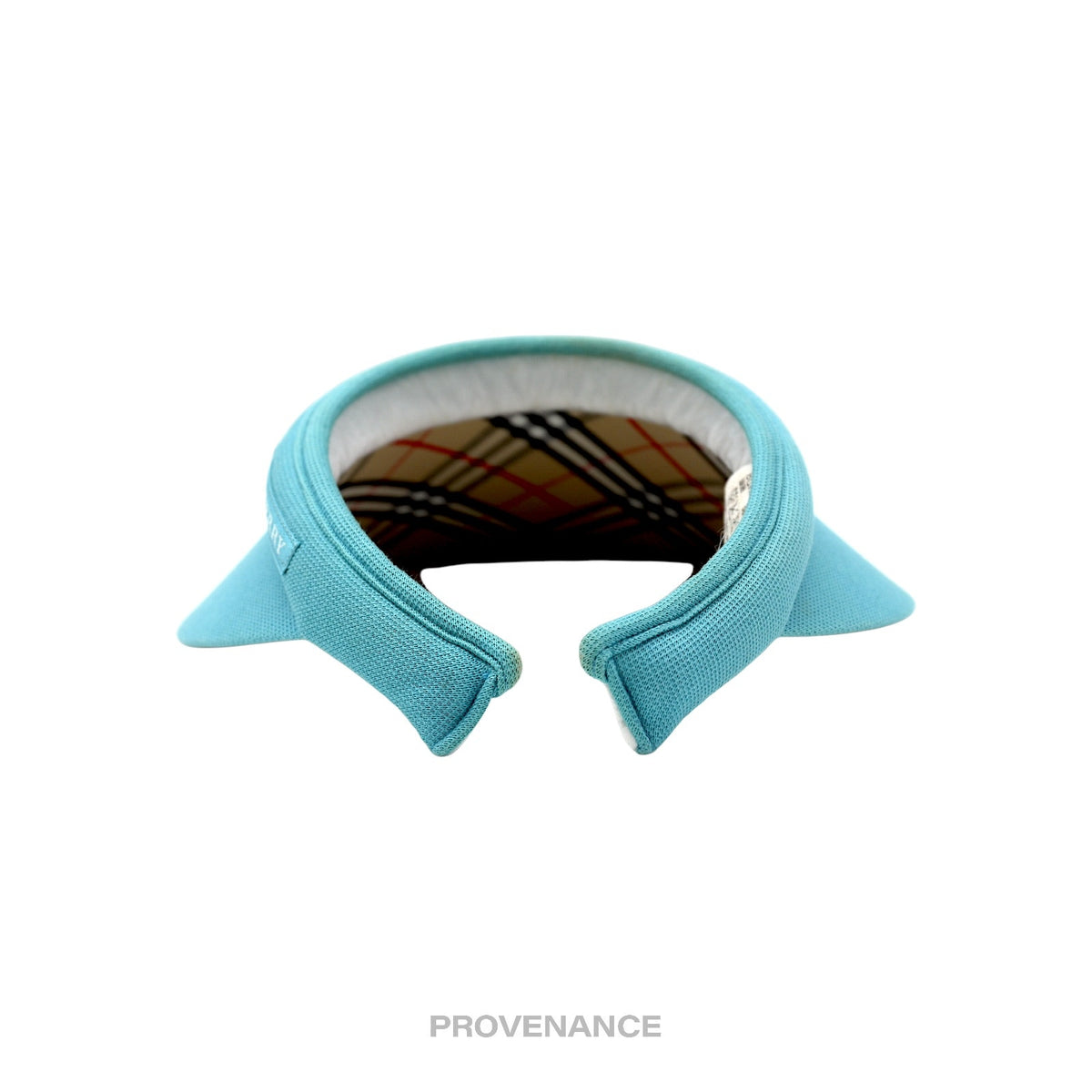 🔴 Burberry Golf Knight Logo Visor - Sky Blue Nova Check