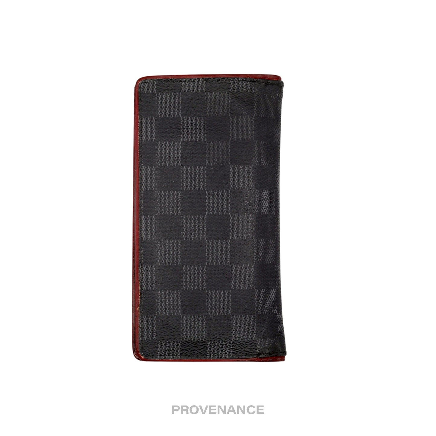 🔴 Louis Vuitton Brazza Long Wallet - Damier Graphite Red