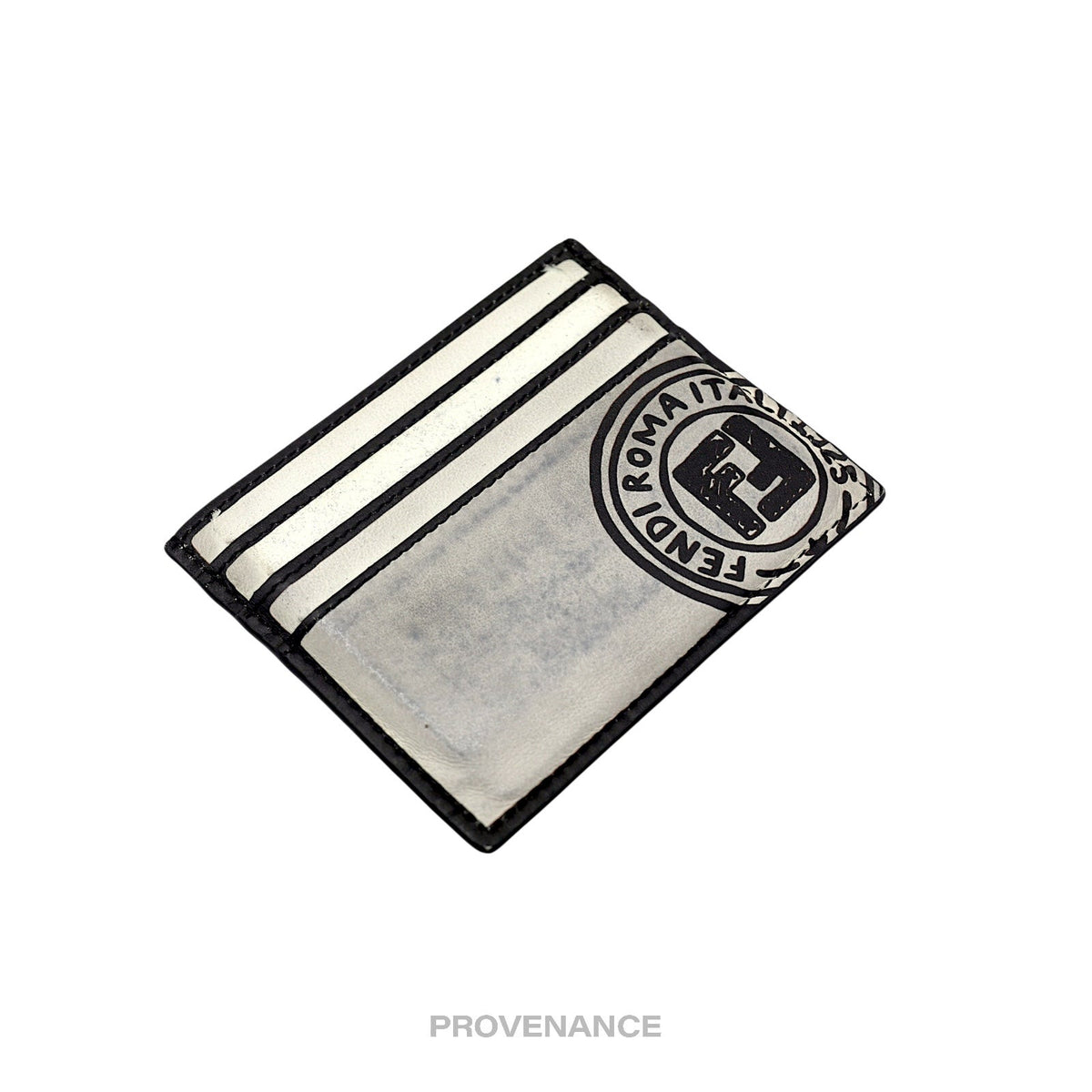 🔴 Fendi x Joshua Vides Card Holder Wallet - Black White