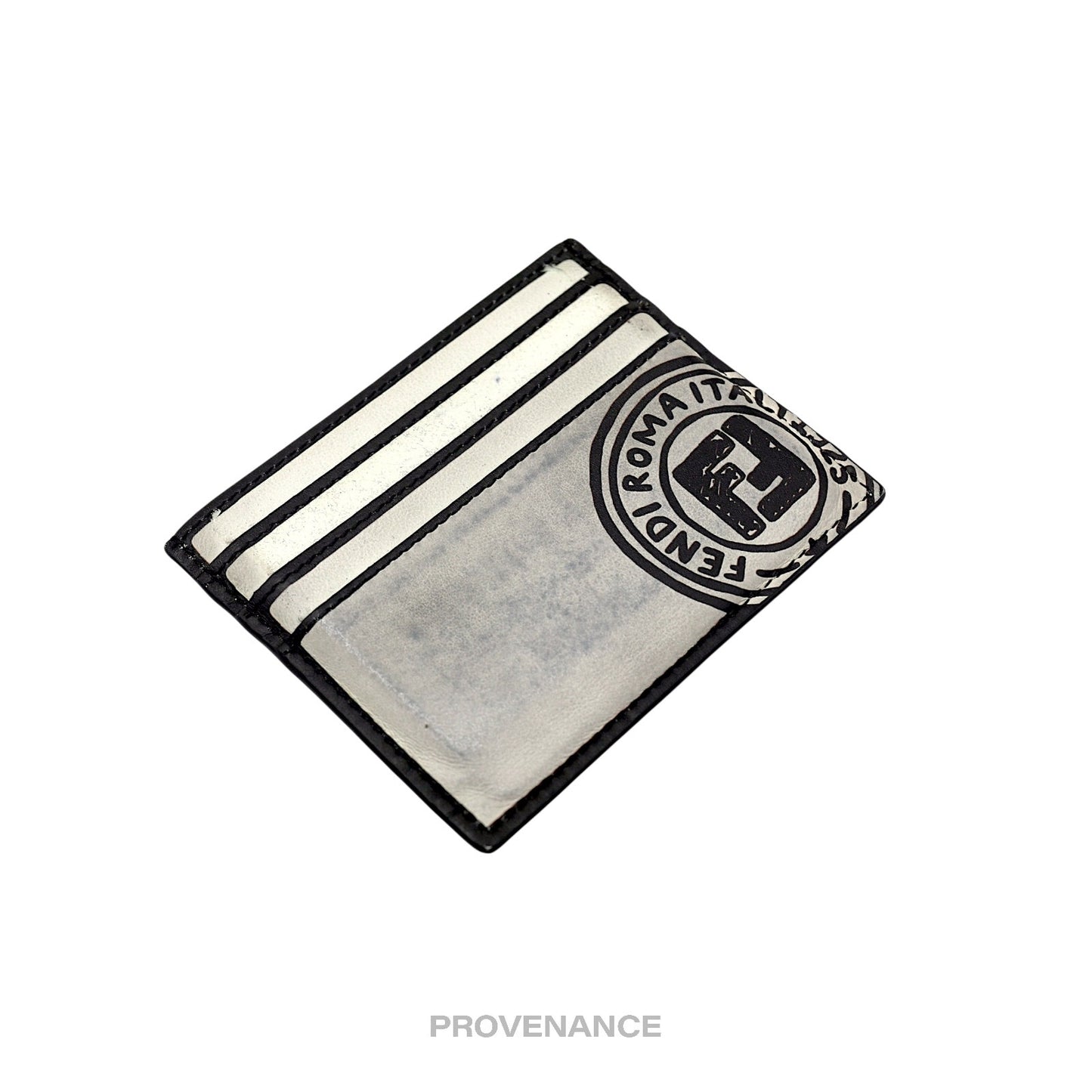🔴 Fendi x Joshua Vides Card Holder Wallet - Black White