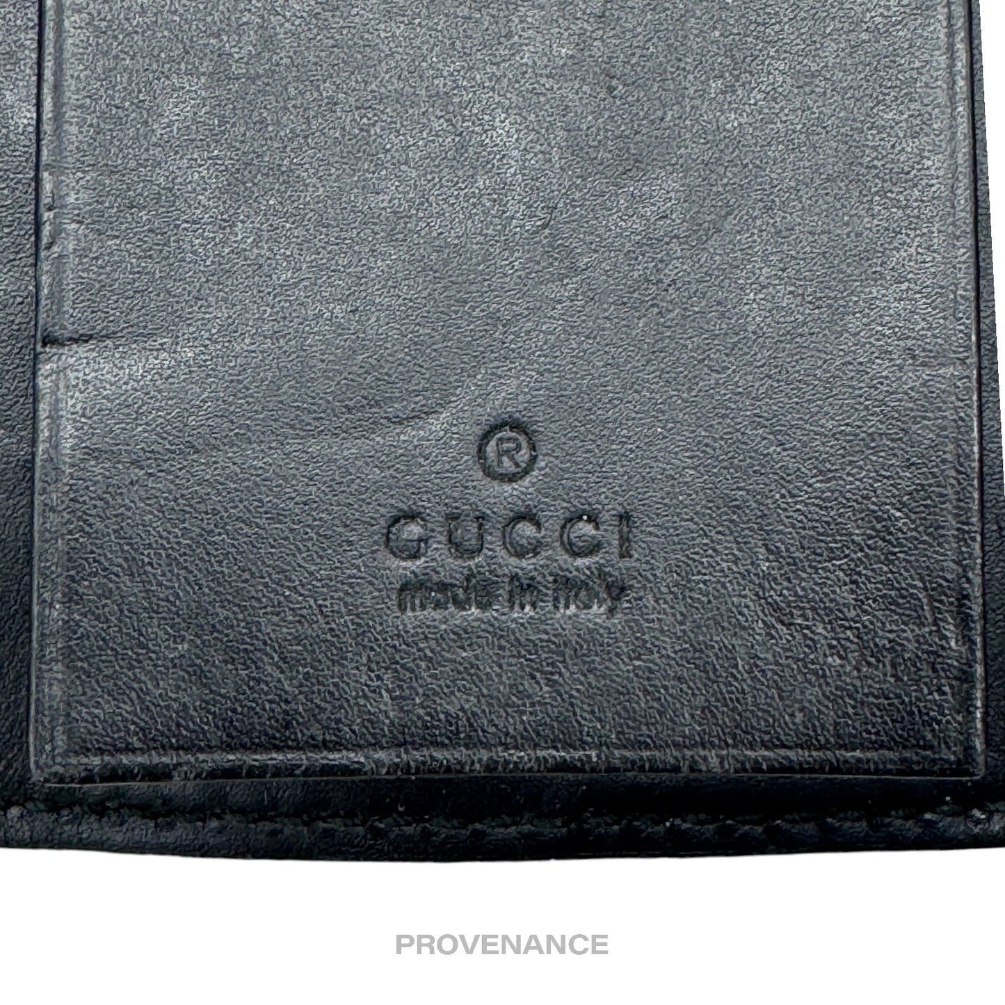 🔴 Gucci Bow 6 Key Holder - Black Guccissima Leather Gold