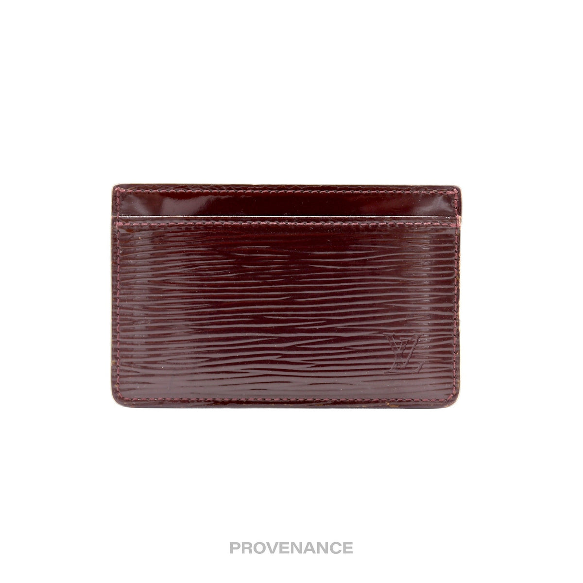 🔴 Louis Vuitton Card Holder Wallet - Burgundy Electric Epi