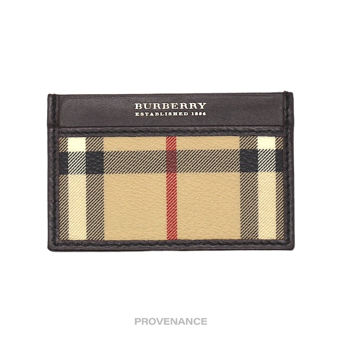 🔴 Burberry Check Card Holder Wallet - Nova Check Chocolate