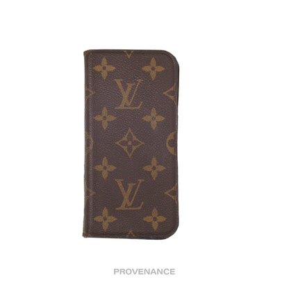 🔴 Louis Vuitton iPhone X Case - Folio Monogram Brown