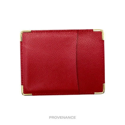 🔴 Rolex Card Holder Wallet - Red Leather